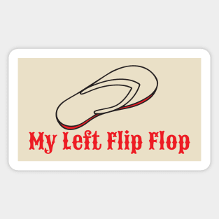 My Left Flip Flop Sticker